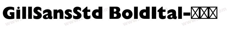GillSansStd BoldItal字体转换